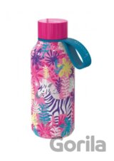 Quokka Nerezová termoláhev Solid Kids s poutkem: Zebras 330ml