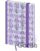 Kapesní diář 2025 Vario Lavender s gumičkou