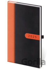 Kapesní diář 2025 Bora černo/oranžový