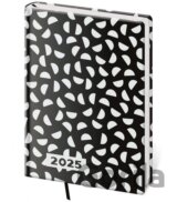Týdenní diář 2025 A5 Vario Lyra B&W