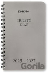 Diář tříletý 14denní stříbrný