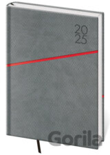 Denní diář 2025 A5 Grife šedo/červený