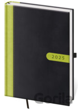 Denní diář 2025 A5 Bora černo/zelený
