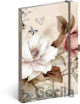 NOTIQUE Notes Púdrové kvety (linajkovaný)