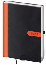Denní diář 2025 A5 Bora černo/oranžový