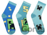 Detské ponožky Minecraft: Ikony set 3 párov (EU 31-34)