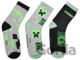 Detské ponožky Minecraft: Creeper set 3 párov (EU 27-30)