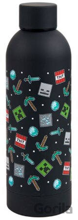 Nerezová fľaša na pitie Minecraft: Icons Black