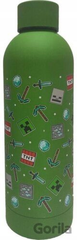 Nerezová fľaša na pitie Minecraft: Icons Green