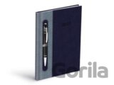 Týdenní diář 2025 PU dark blue/gray na propisku