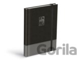 Denní diář 2025 black/gray s gumkou