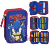Trojité školské puzdro na tužky Sonic The Hedgehog: Sonic Prime