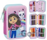 Trojité školské puzdro na tužky Gabby's Dollhouse: Priateľstvo