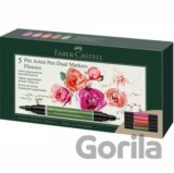 Popisovač India ink Dual Marker 5x Flowers set