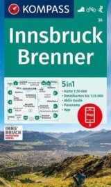 Innsbruck, Brenner 1:50 000 / turistická mapa KOMPASS 36