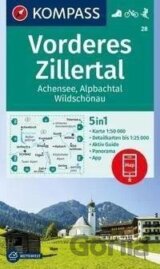 Vorderes Zillertal, Achensee 1:50 000 / turistická mapa KOMPASS 28