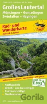 Velký Lautertal, Münsingen-Gomadingen-Zwiefalten-Hayingen 1:35 000 / cyklistická a turistická mapa