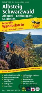 Albsteig Schwarzwald, Albbruck-Feldbergpass, St. Blasien 1:35 000 / turistická mapa