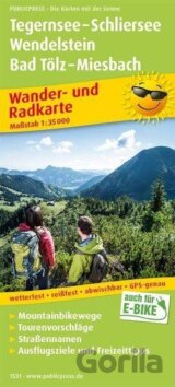 Tegernsee-Schliersee, Wendelstein, Bad Tölz-Miesbach 1:35 000 / turistická a cykloturistická mapa