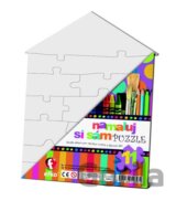 Namaluj si sám puzzle domček