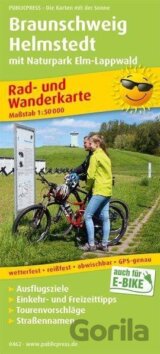 Braunschweig-Helmstedt s přírodním parkem Elm-Lappwald 1:50 000 / cyklistická a turistická mapa