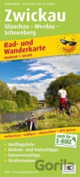 Zwickau, Glauchau-Werdau-Schneeberg 1:50 000 / cyklistická a turistická mapa