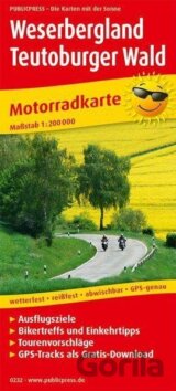 Weserbergland-Teutoburský les 1:200 000 / motocyklová mapa