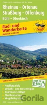 Rheinau-Ortenau, Štrasburk-Offenburg, Bühl-Oberkirch 1:50 000 / cyklistická a turistická mapa