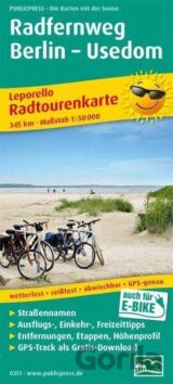 Dálková cyklotrasa Berlín-Usedom 1:50 000 / cyklistická mapa
