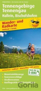 Tennengebirge-Tennengau-Hallein-Bischofshofen 1:35 000 / turistická a cykloturistická mapa