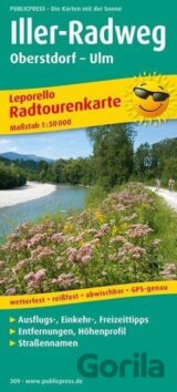 Iller-Radweg, Oberstdorf-Ulm 1:50 000 / cyklistická mapa
