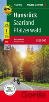 Hunsrück, Sársko, Falcký les 1:200 000 / motocyklová mapa