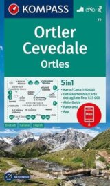 Ortler/Ortles, Cevedale 1:50 000 / turistická mapa 72