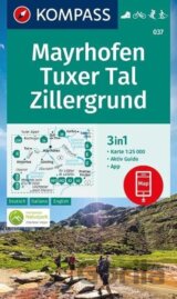 Mayrhofen, Tuxer Tal, Zillergrund 1:25 000 / turistická mapa 037