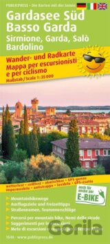 Jezero Garda jih, Basso Garda, Sirmione, Garda, Salo, Bardolino 1:35 000 / turistická a cykloturistická mapa