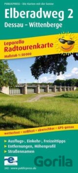 Labská cyklostezka 2, Dessau-Wittenberge 1:50 000 / cyklistická mapa