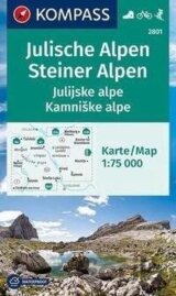 Julische Alpen, Julijske alpe, Steiner Alps/Kamniske alpe 1:75 000 / turistická mapa KOMPASS 2801