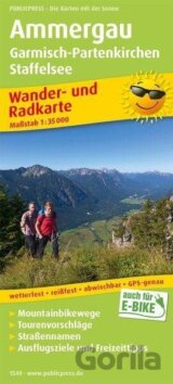 Ammergau, Garmisch-Partenkirchen, Staffelsee 1:35 000 / turistická a cykloturistická mapa