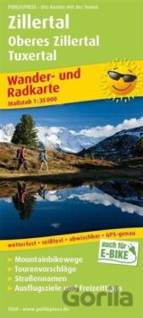 Zillertal-Horní Zillertal, Tuxertal 1:35 000 / turistická a cykloturistická mapa