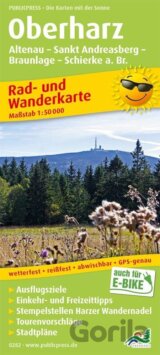 Oberharz-Altenau, St. Andreasberg, Braunlage, Schierke am Brocken 1:50 000 / cyklistická a turistická mapa