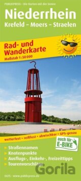 Dolní Rýn, Krefeld-Moers-Straelen 1:50 000 / cyklistická a turistická mapa