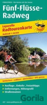 Fünf-Flüsse-Radweg 1:50 000 / cyklistická mapa
