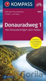 Dunajské cyklostezky 1, z Donaueschingenu do Pasova 1:50 000 / cykloturistická mapa KOMPASS 7009