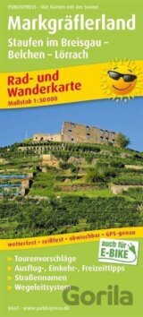 Markgräflerland, Staufen im Breisgau-Belchen-Lörrach 1:50 000 / cyklistická a turistická mapa