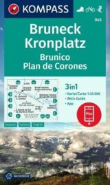 Bruneck, Plan de Corones / Brunico, Plan de Corones 1:25 000 / turistická mapa KOMPASS 045