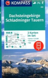 Dachsteingebirge, Schladminger Tauern 1:25 000 / sada 3 turistických map KOMPASS 293
