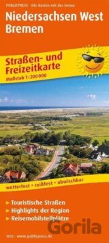 Dolní Sasko západ, Brémy 1: 200 000 / automapa