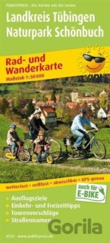 Landkreis Tübingen-Naturpark Schönbuch 1:50 000 / cyklistická a turistická mapa