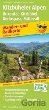 Kitzbüheler Alpen, Brixental-Kitzbühel, Gerlospass-Mittersill 1:35 000 / turistická a cykloturistická mapa