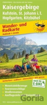 Kaisergebirge, Kufstein-St. Johann i.T., Hopfgarten-Kitzbühel 1:35 000 / turistická a cykloturistická mapa